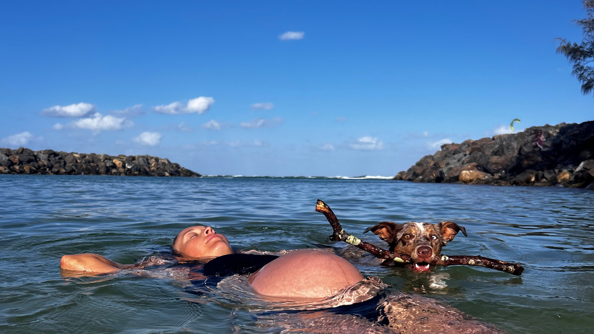 soon to be mother preparing for breastfeeding